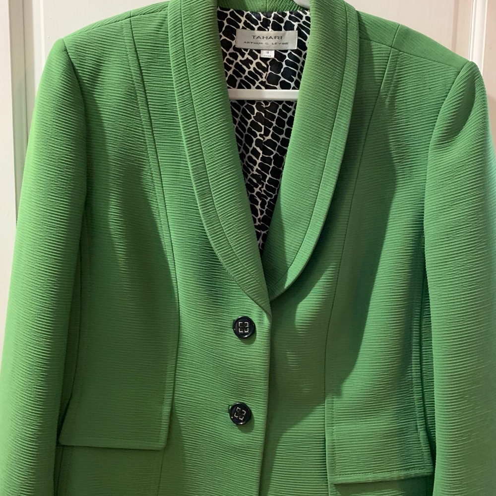 Textured, one-button, blazer